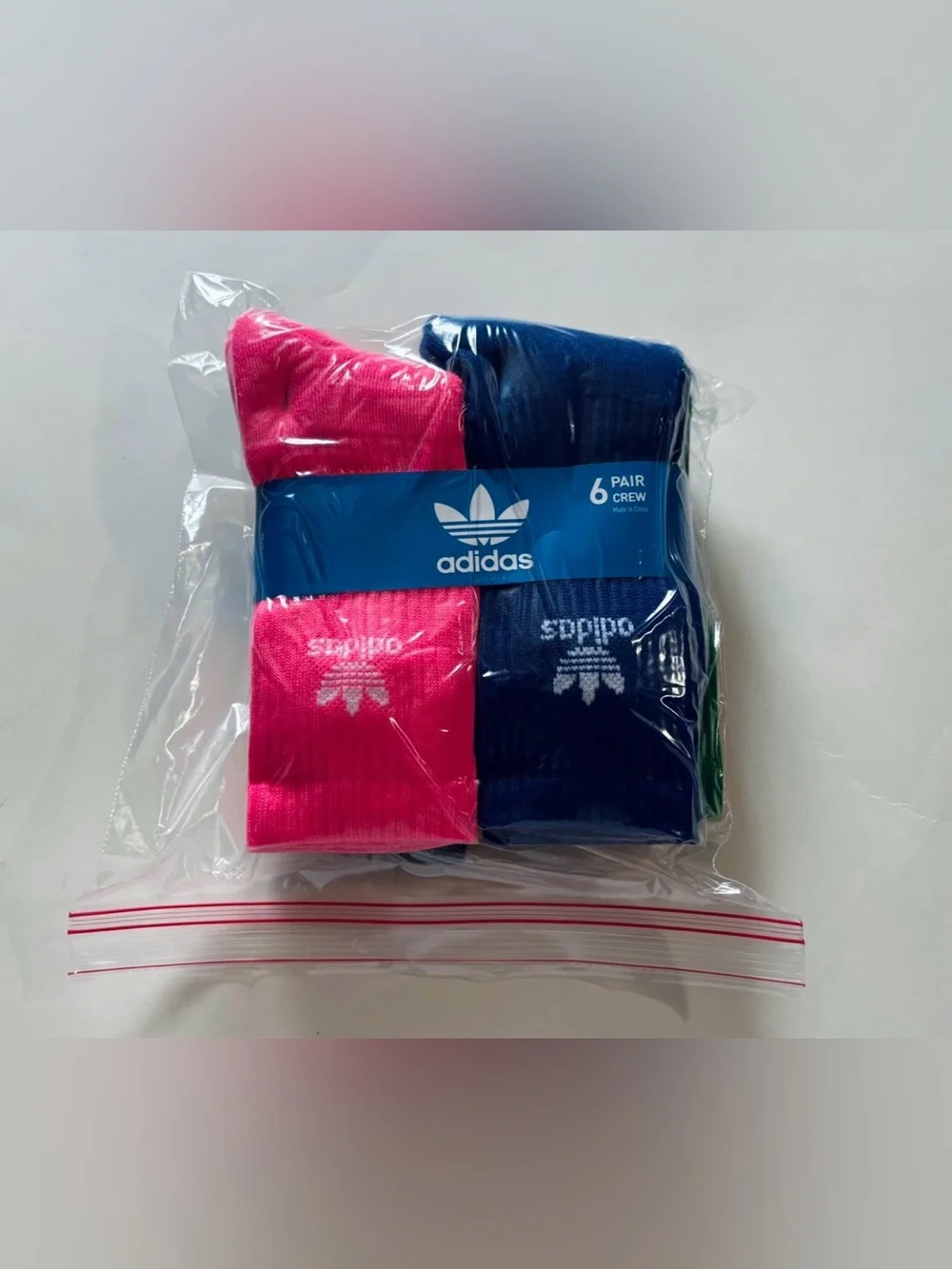 adidas Originals Crew Socks Pack in Red, Green, Blue, Yellow, Pink, Navy